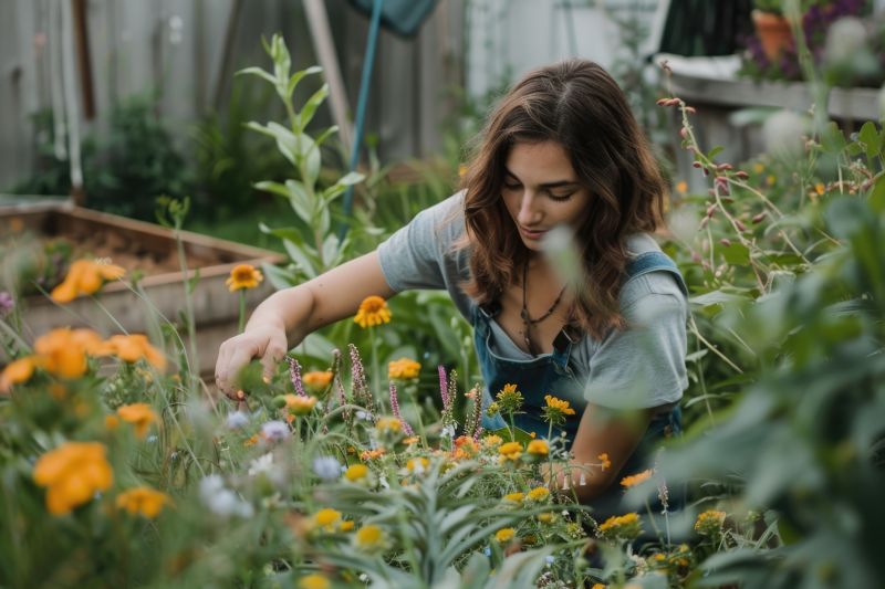 Garden with Bougainvillea